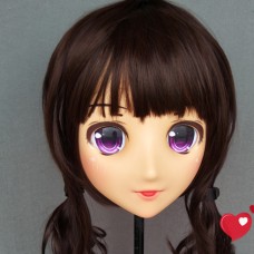 (Cherry)Sweet Girl Resin Half Head Female Cartoon Character Kigurumi Mask With Cosplay Anime Role Lolita Mask Crossdress Doll